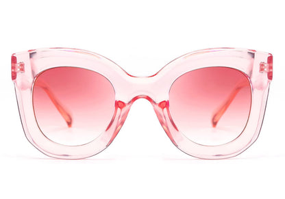 Retro Oversized Square Horn Sunglasses Semi Cat Eye Butterfly Glass Big Thick Bold Frame