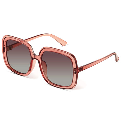Oversized Polarized Sunglasses Women, Trendy Retro Sun Glasses