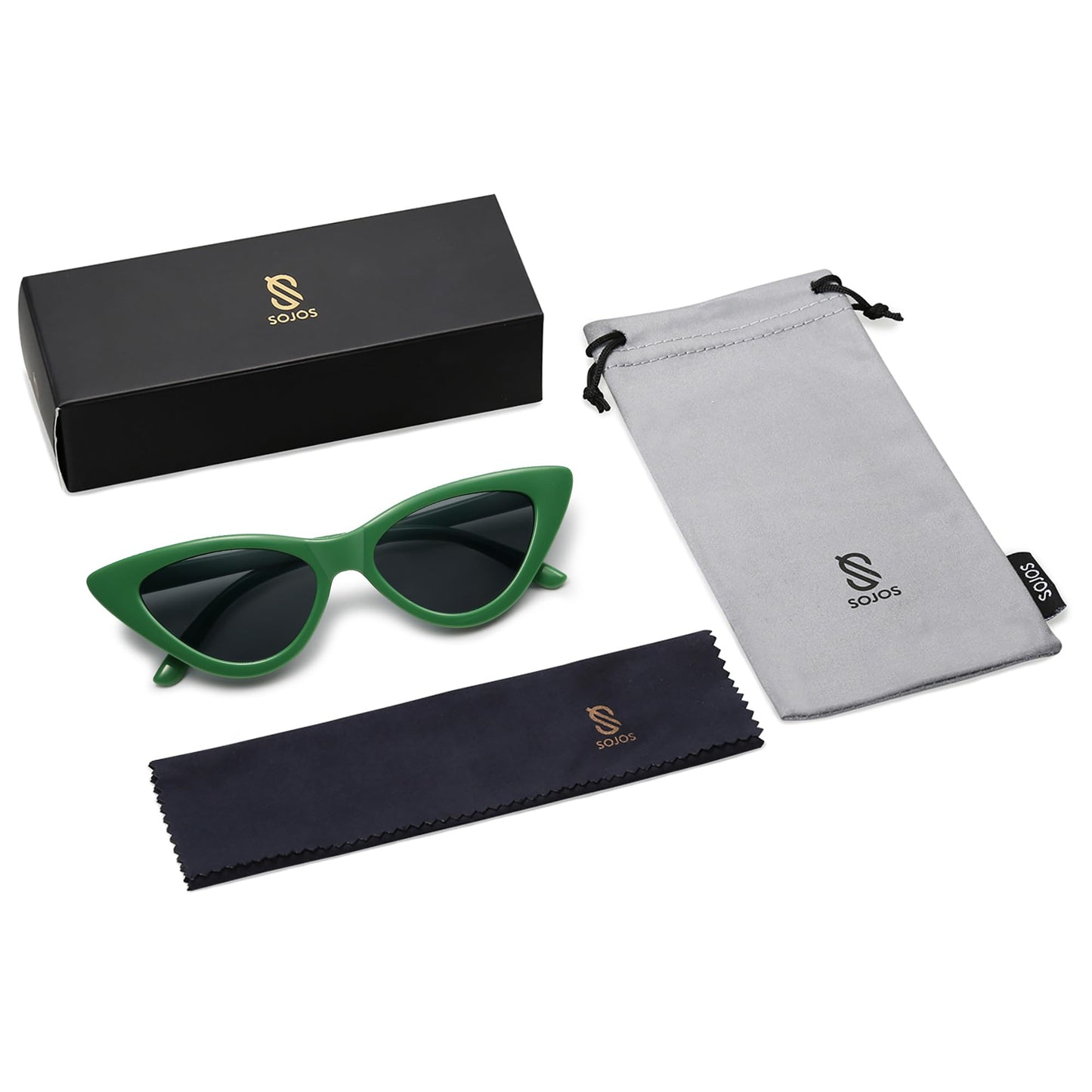 Retro Vintage Narrow Cat Eye Sunglasses for Women Clout Goggles Plastic Frame