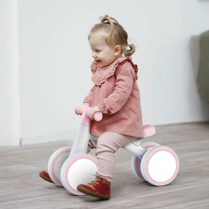 Baby Balance Bike for 1 Year Old Boys Girls 12-24 Month Toddler Balance Bike, 4 Wheels Toddler First Bike, First Birthday Gifts