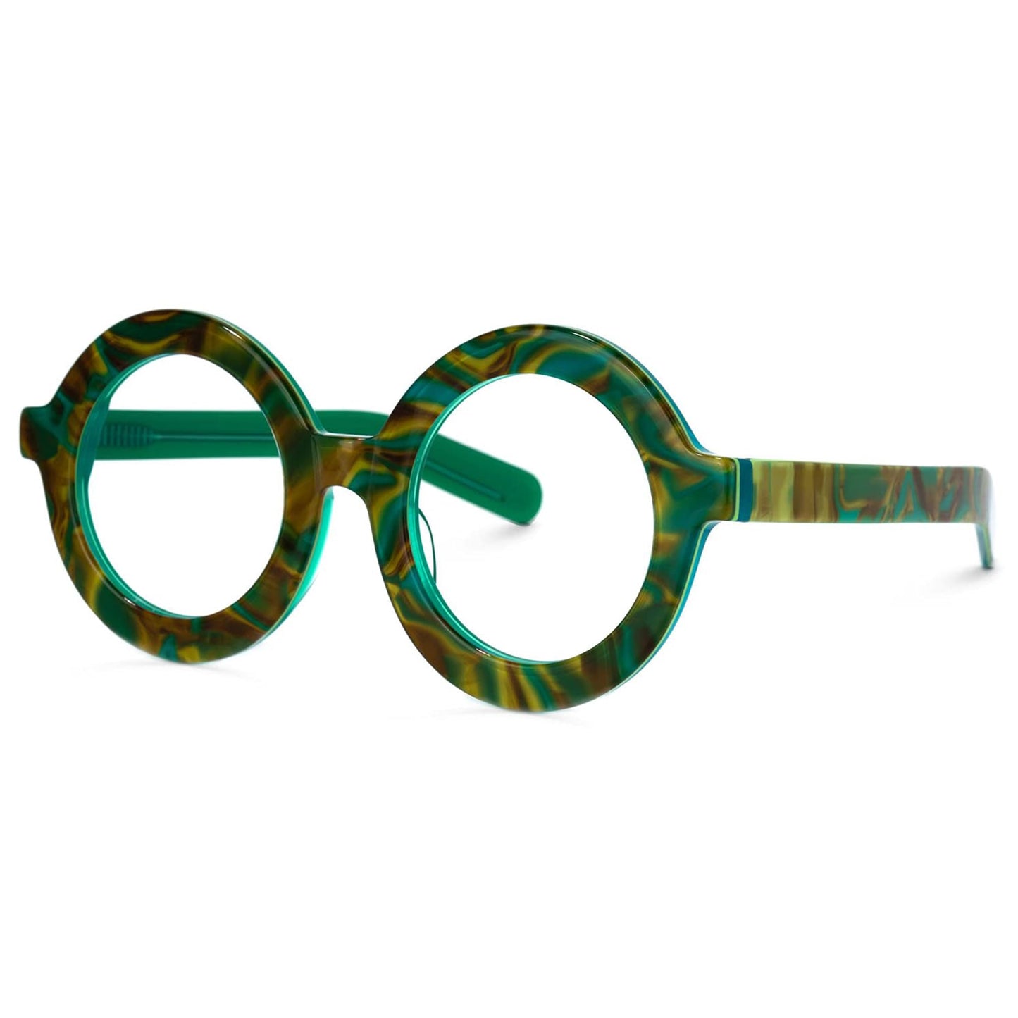 Retro Thick Round Blue Light Blocking Glasses