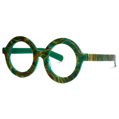Retro Thick Round Blue Light Blocking Glasses