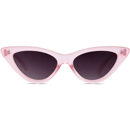 Retro Vintage Narrow Cat Eye Sunglasses for Women Clout Goggles Plastic Frame