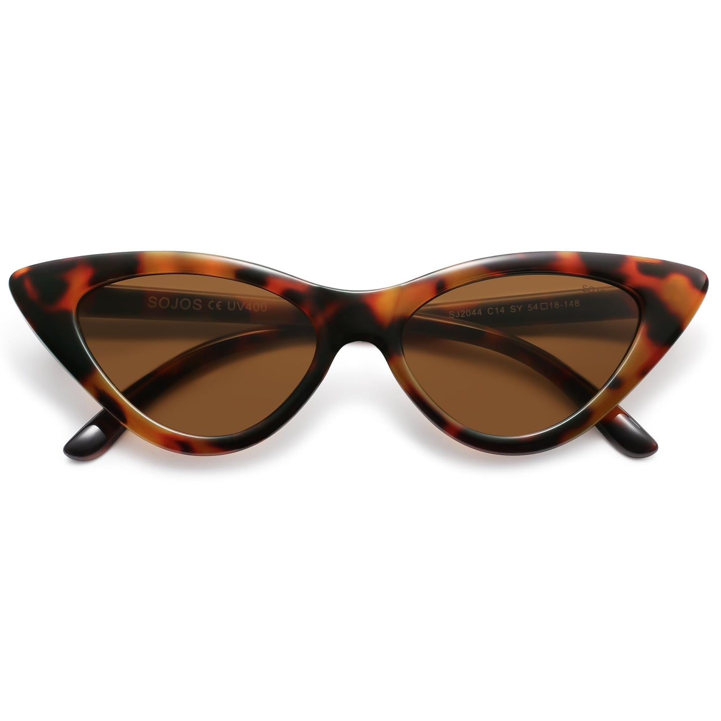 Retro Vintage Narrow Cat Eye Sunglasses for Women Clout Goggles Plastic Frame