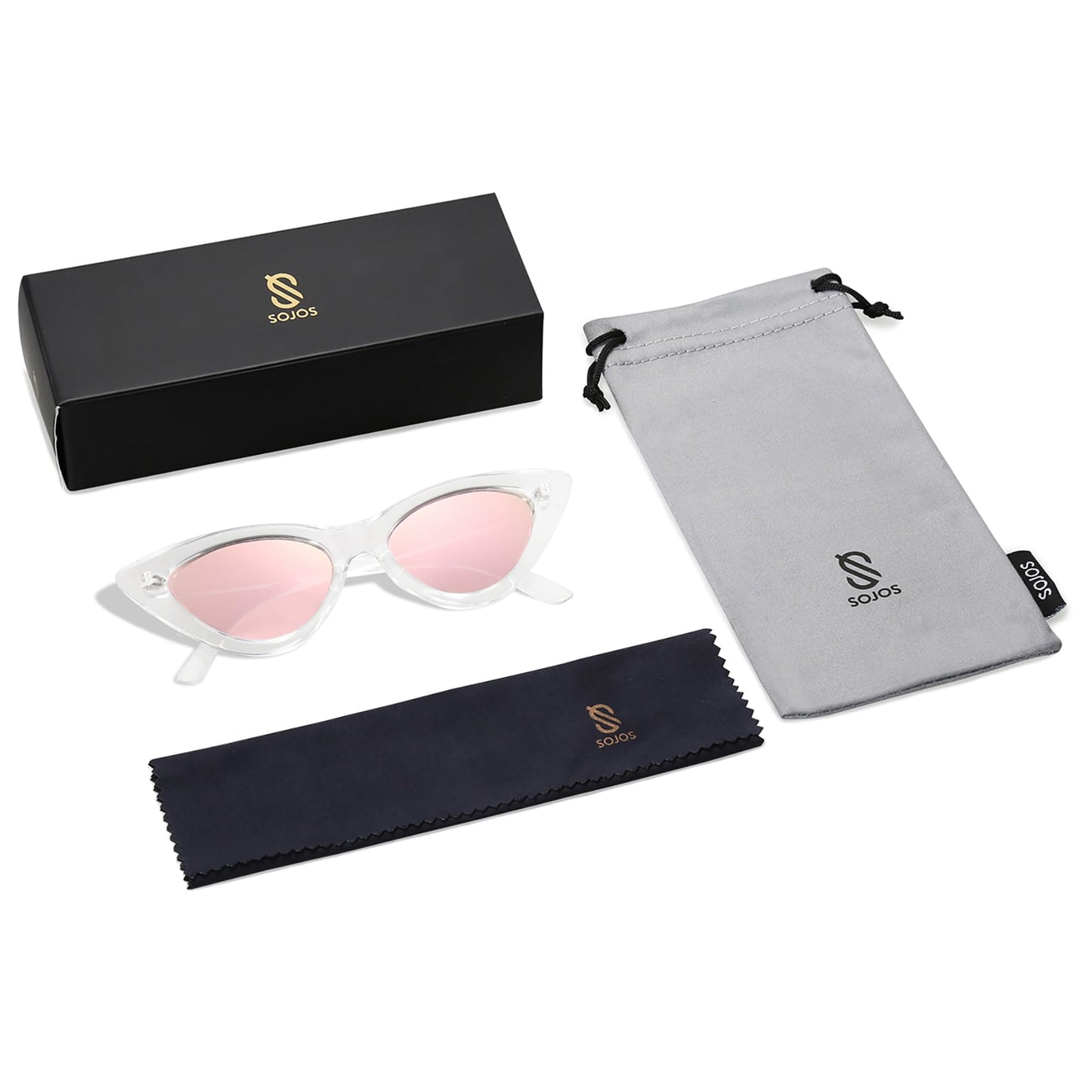 Retro Vintage Narrow Cat Eye Sunglasses for Women Clout Goggles Plastic Frame