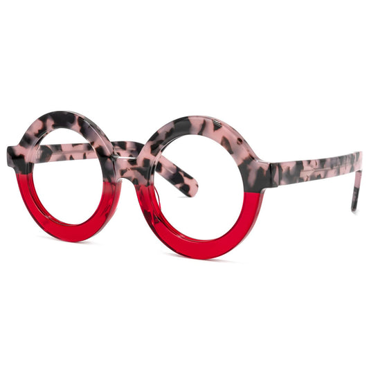 Retro Thick Round Blue Light Blocking Glasses