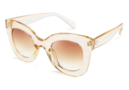 Retro Oversized Square Horn Sunglasses Semi Cat Eye Butterfly Glass Big Thick Bold Frame