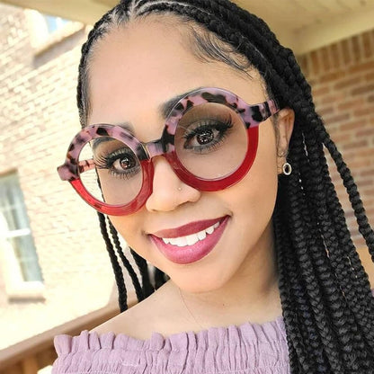 Retro Thick Round Blue Light Blocking Glasses