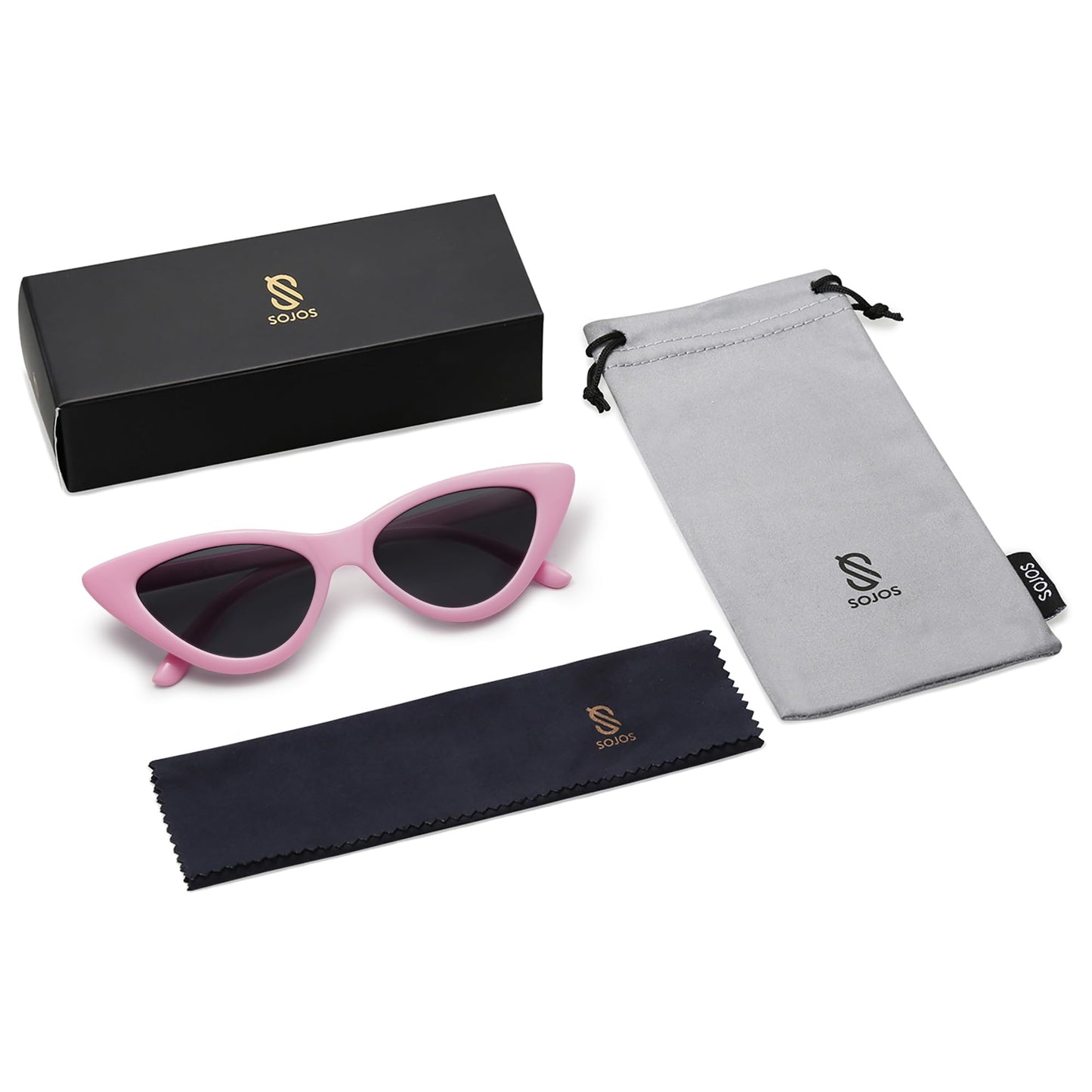 Retro Vintage Narrow Cat Eye Sunglasses for Women Clout Goggles Plastic Frame