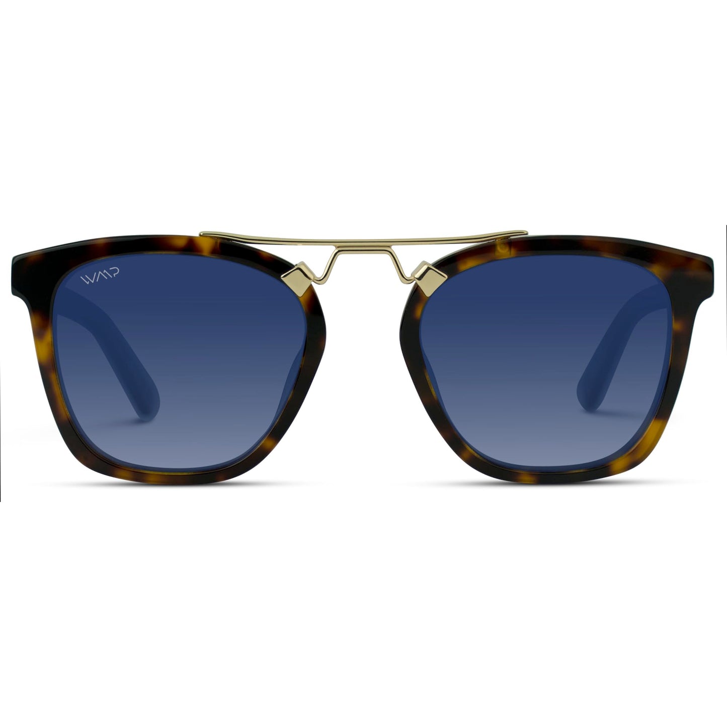 WearMe Pro WMP Eyewear - Women's Oversized Polarized Sunglasses: Square Vintage Style with Metal Double-Bar Bridge