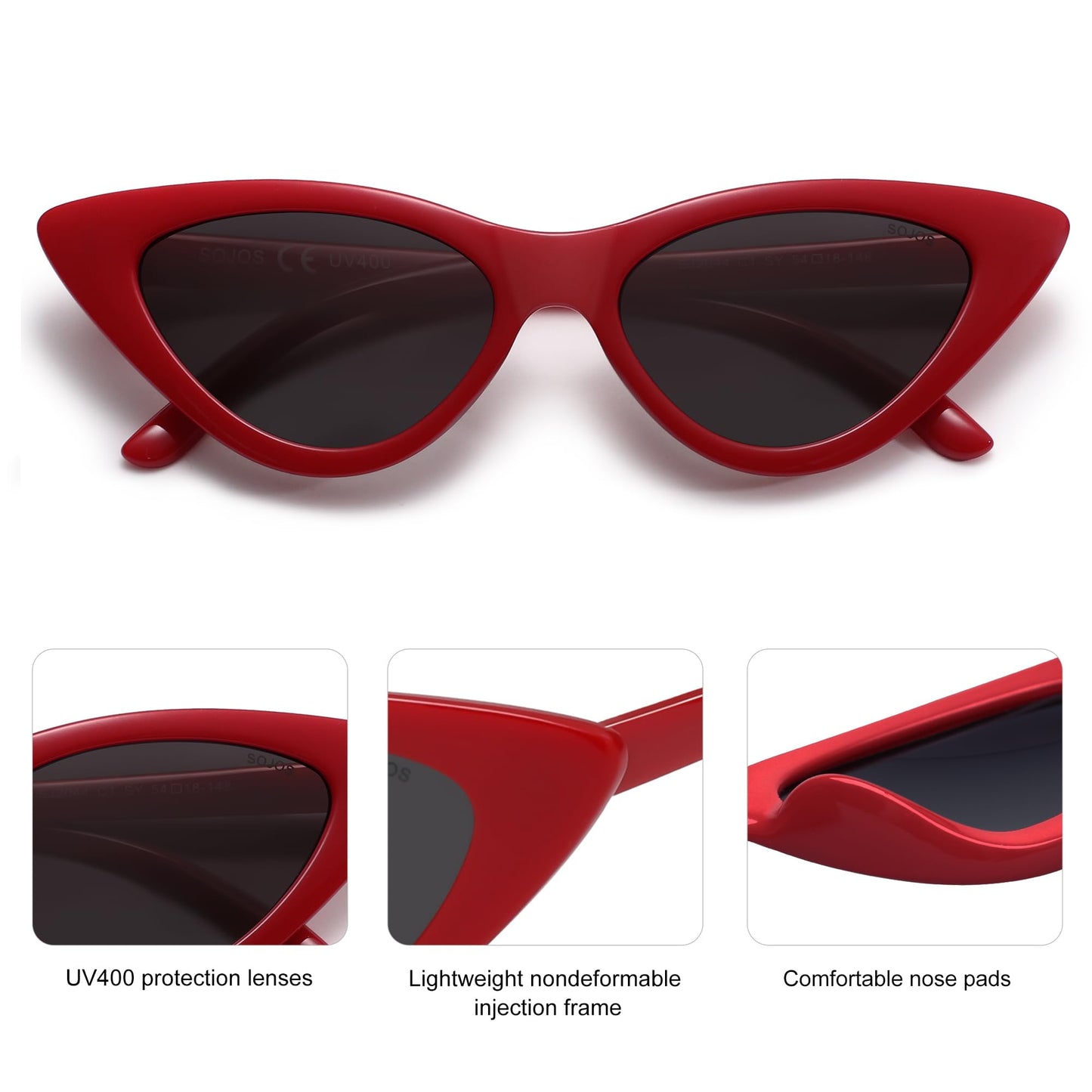 Retro Vintage Narrow Cat Eye Sunglasses for Women Clout Goggles Plastic Frame