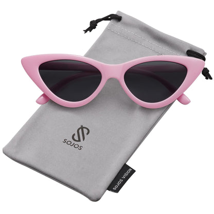 Retro Vintage Narrow Cat Eye Sunglasses for Women Clout Goggles Plastic Frame
