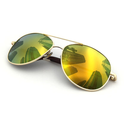 Premium Military Style Classic Aviator Sunglasses, Polarized, 100% UV protection for Men Women