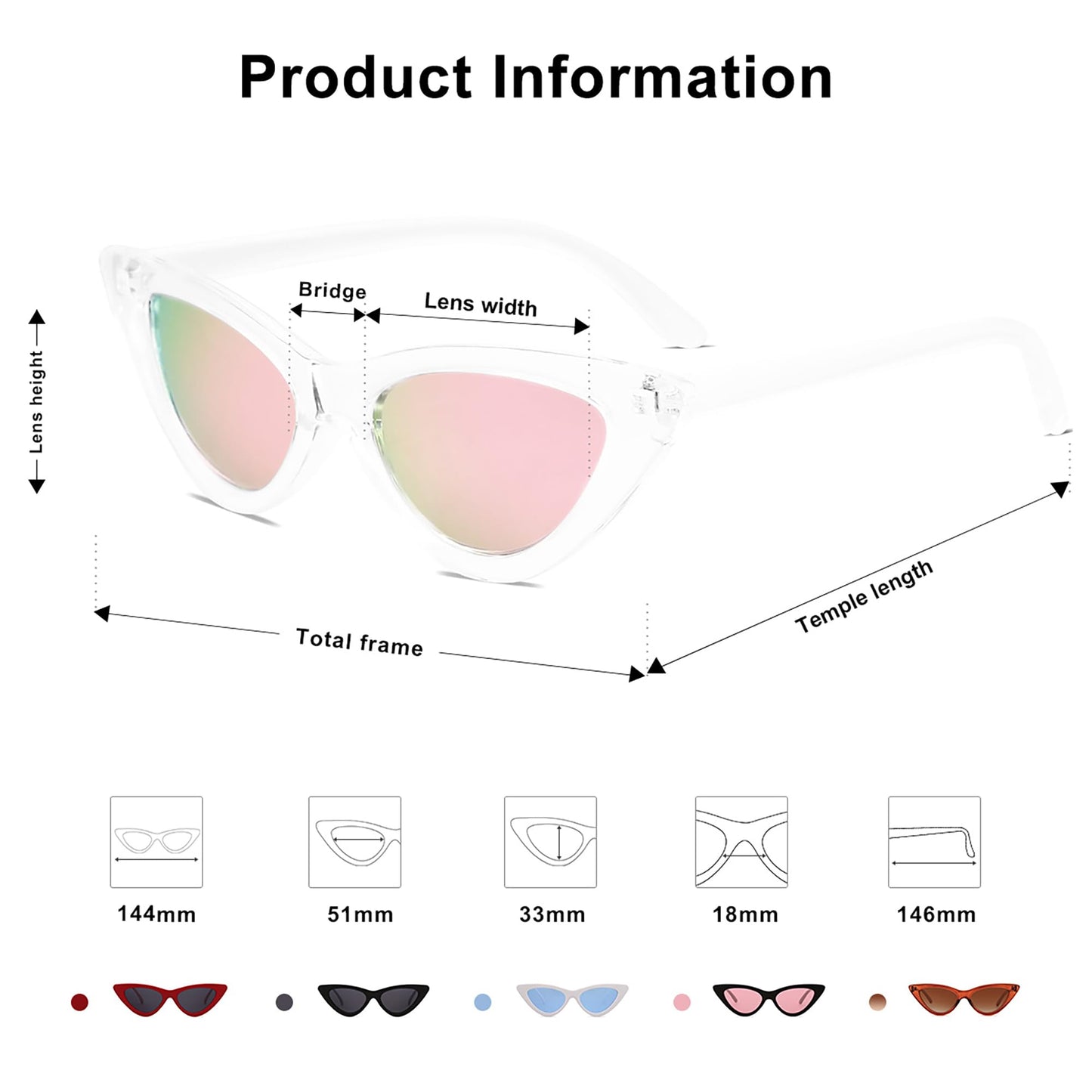 Retro Vintage Narrow Cat Eye Sunglasses for Women Clout Goggles Plastic Frame