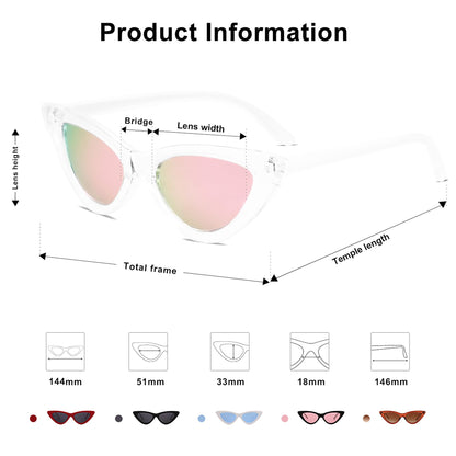 Retro Vintage Narrow Cat Eye Sunglasses for Women Clout Goggles Plastic Frame