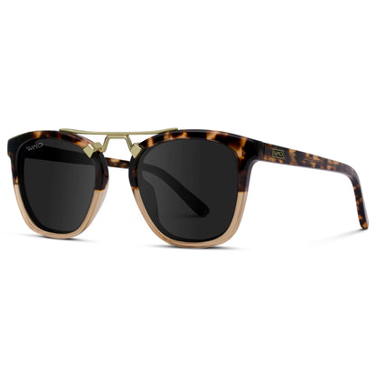 WearMe Pro WMP Eyewear - Women's Oversized Polarized Sunglasses: Square Vintage Style with Metal Double-Bar Bridge