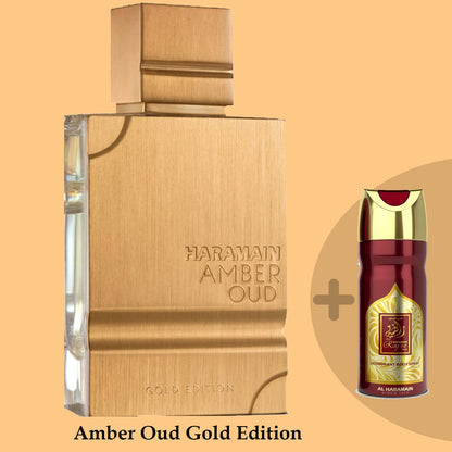 Haramain Al Amber Oud Gold Edition - Arabian Perfume for Women and Men - Unisex Long Lasting Amber for Men and Women - 3.33 oz
