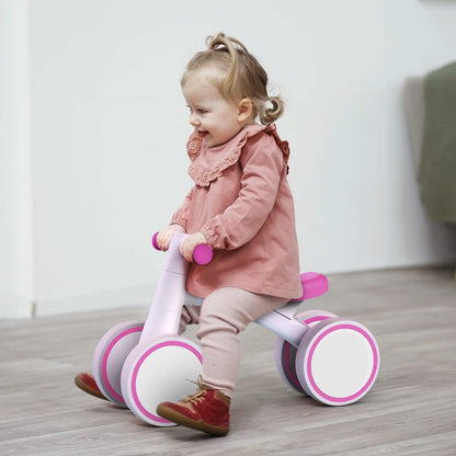 Baby Balance Bike for 1 Year Old Boys Girls 12-24 Month Toddler Balance Bike, 4 Wheels Toddler First Bike, First Birthday Gifts