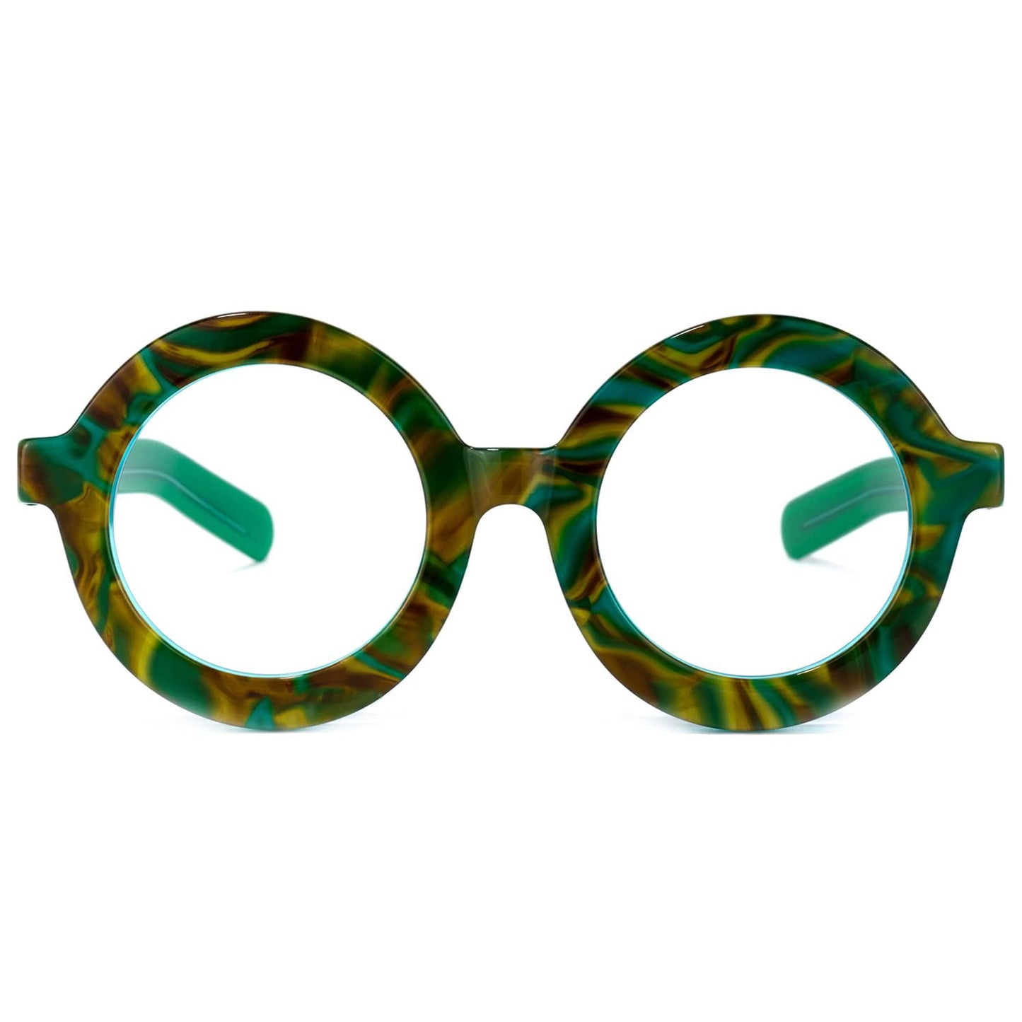 Retro Thick Round Blue Light Blocking Glasses