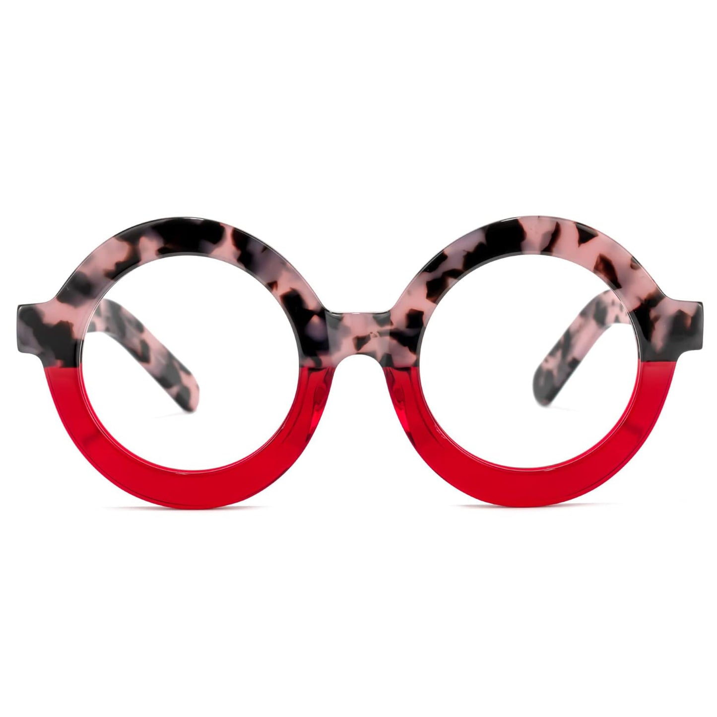 Retro Thick Round Blue Light Blocking Glasses