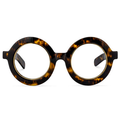 Retro Thick Round Blue Light Blocking Glasses