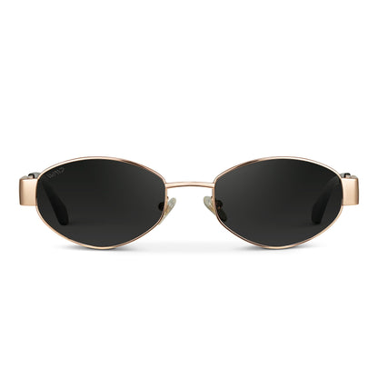 WMP Eyewear - Women's Retro Oval Sunglasses, Trendy Small Frame, 90s Inspired Fashion