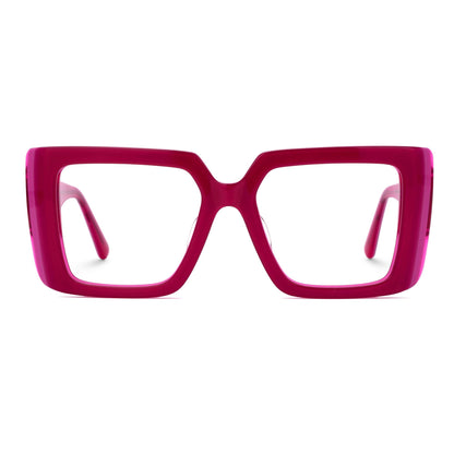 Zeelool Rectangle Glasses Frame for Women Men, Eyeglasses with Non-prescription Clear Lenses & Spring Hinge ZJGA838378
