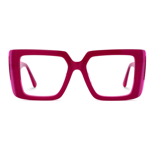 Zeelool Rectangle Glasses Frame for Women Men, Eyeglasses with Non-prescription Clear Lenses & Spring Hinge ZJGA838378