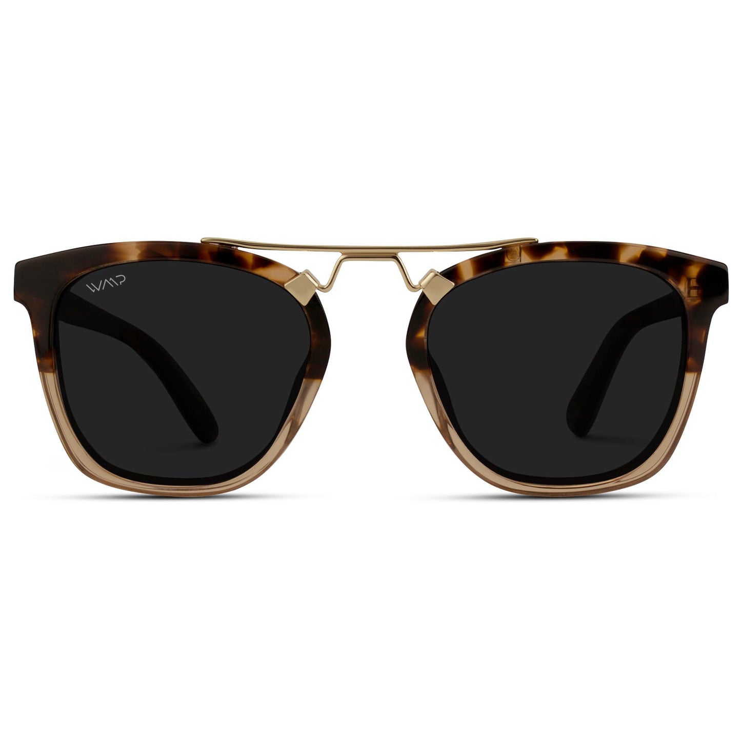 WearMe Pro WMP Eyewear - Women's Oversized Polarized Sunglasses: Square Vintage Style with Metal Double-Bar Bridge