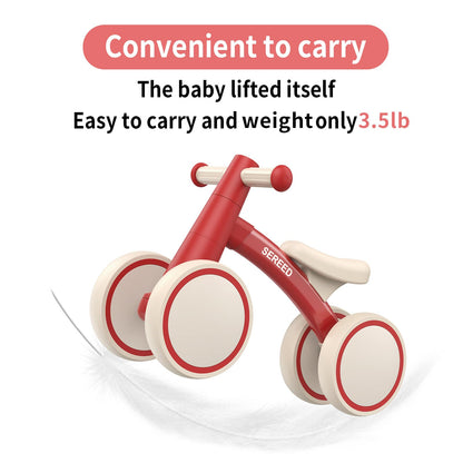 Baby Balance Bike for 1 Year Old Boys Girls 12-24 Month Toddler Balance Bike, 4 Wheels Toddler First Bike, First Birthday Gifts