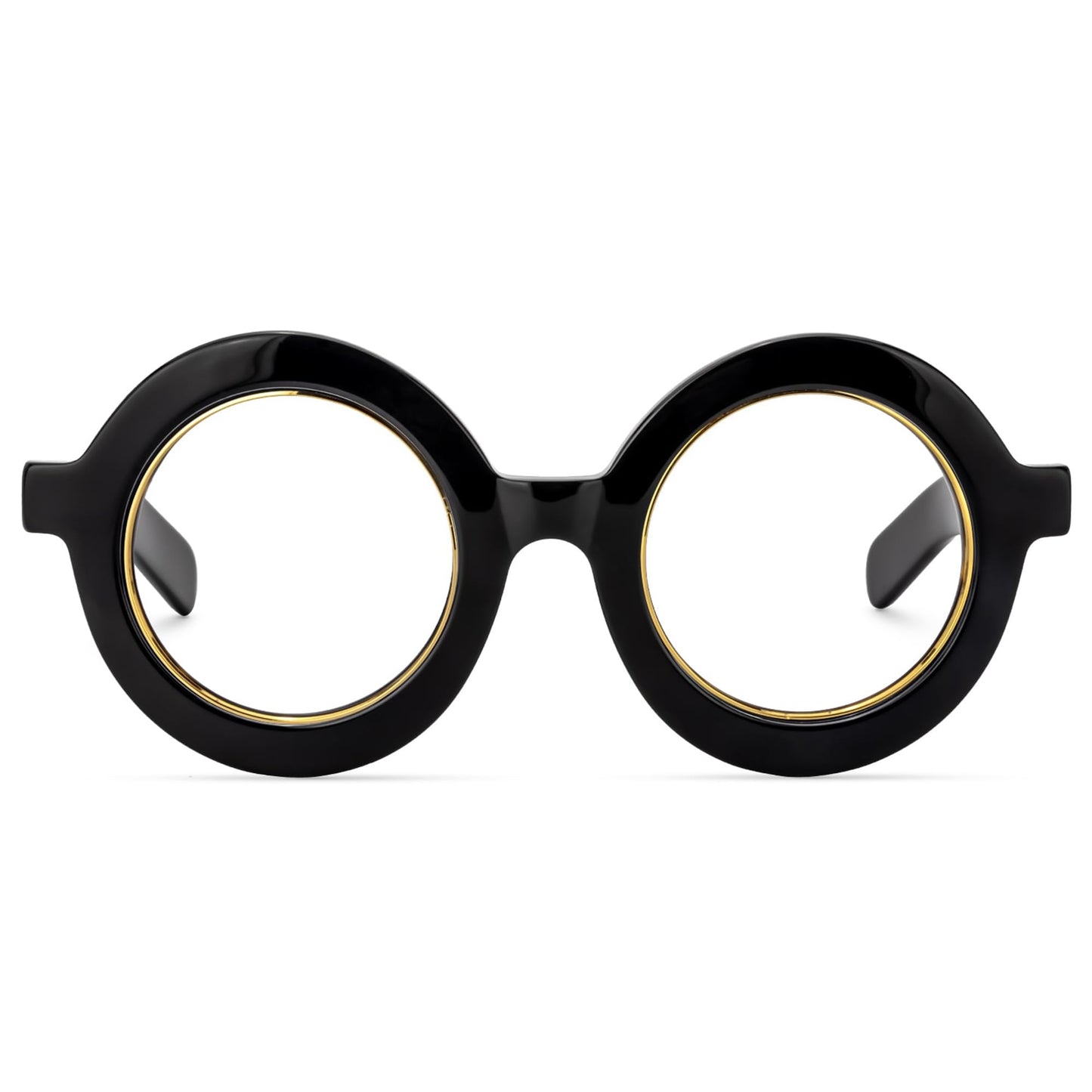 Retro Thick Round Blue Light Blocking Glasses