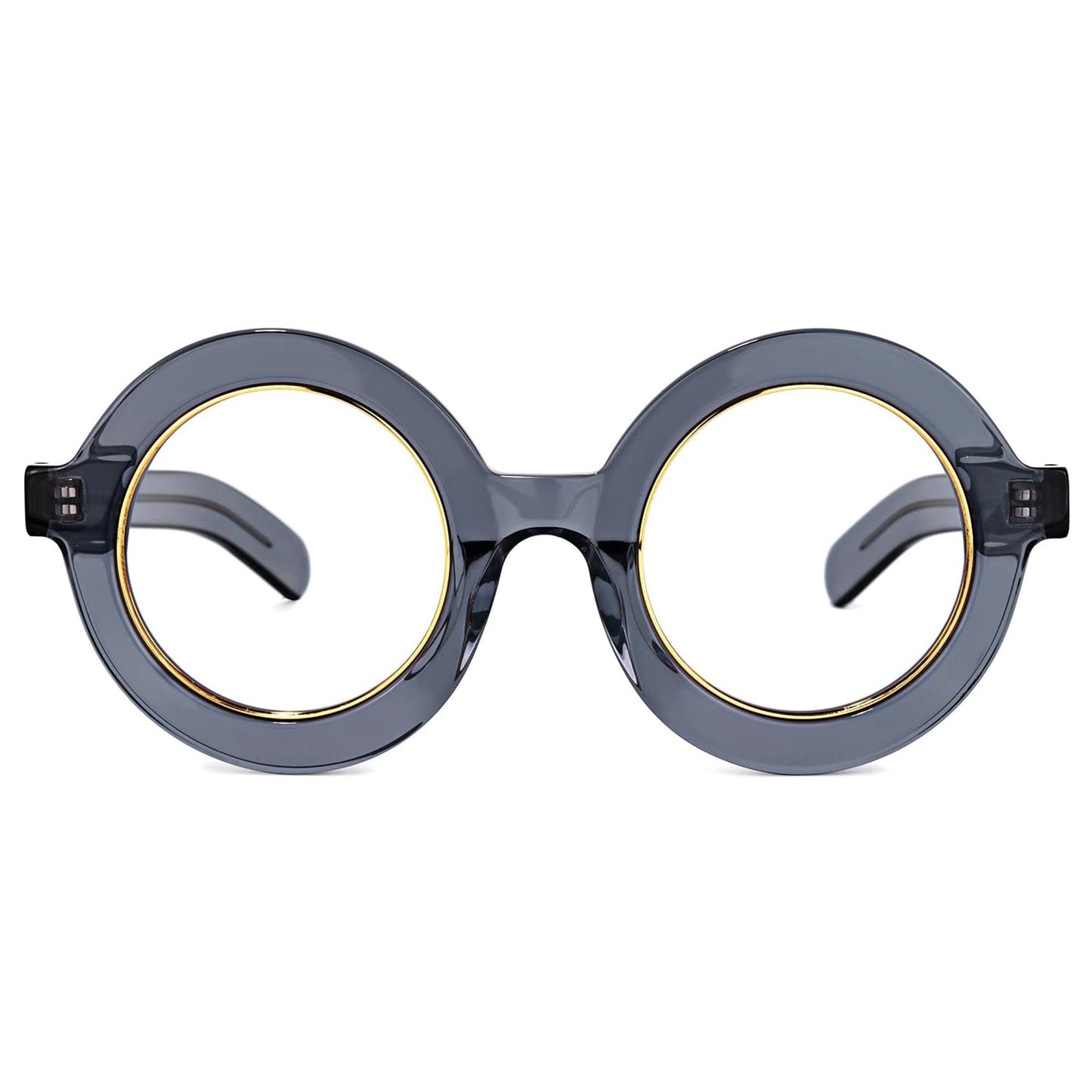 Retro Thick Round Blue Light Blocking Glasses