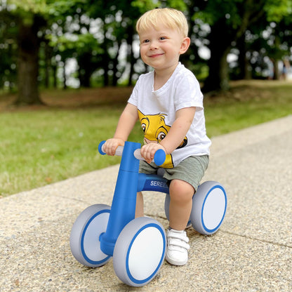 Baby Balance Bike for 1 Year Old Boys Girls 12-24 Month Toddler Balance Bike, 4 Wheels Toddler First Bike, First Birthday Gifts
