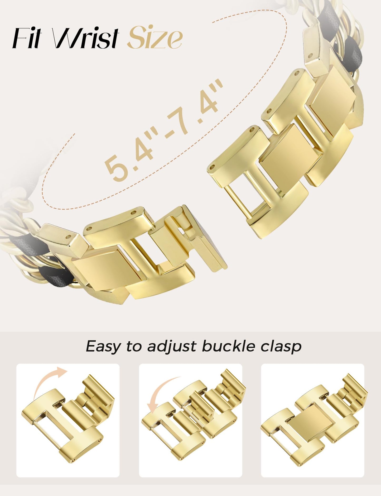 Silver Watch Bands for Women Compatible with Apple Watch Band 38mm 40mm 41mm 42mm (S10) Adjustable Unique Charms Metal Strap Cowboy Chain Bracelet for iWatch Series 10/9/8/7/6/5/4/3/2/1/SE
