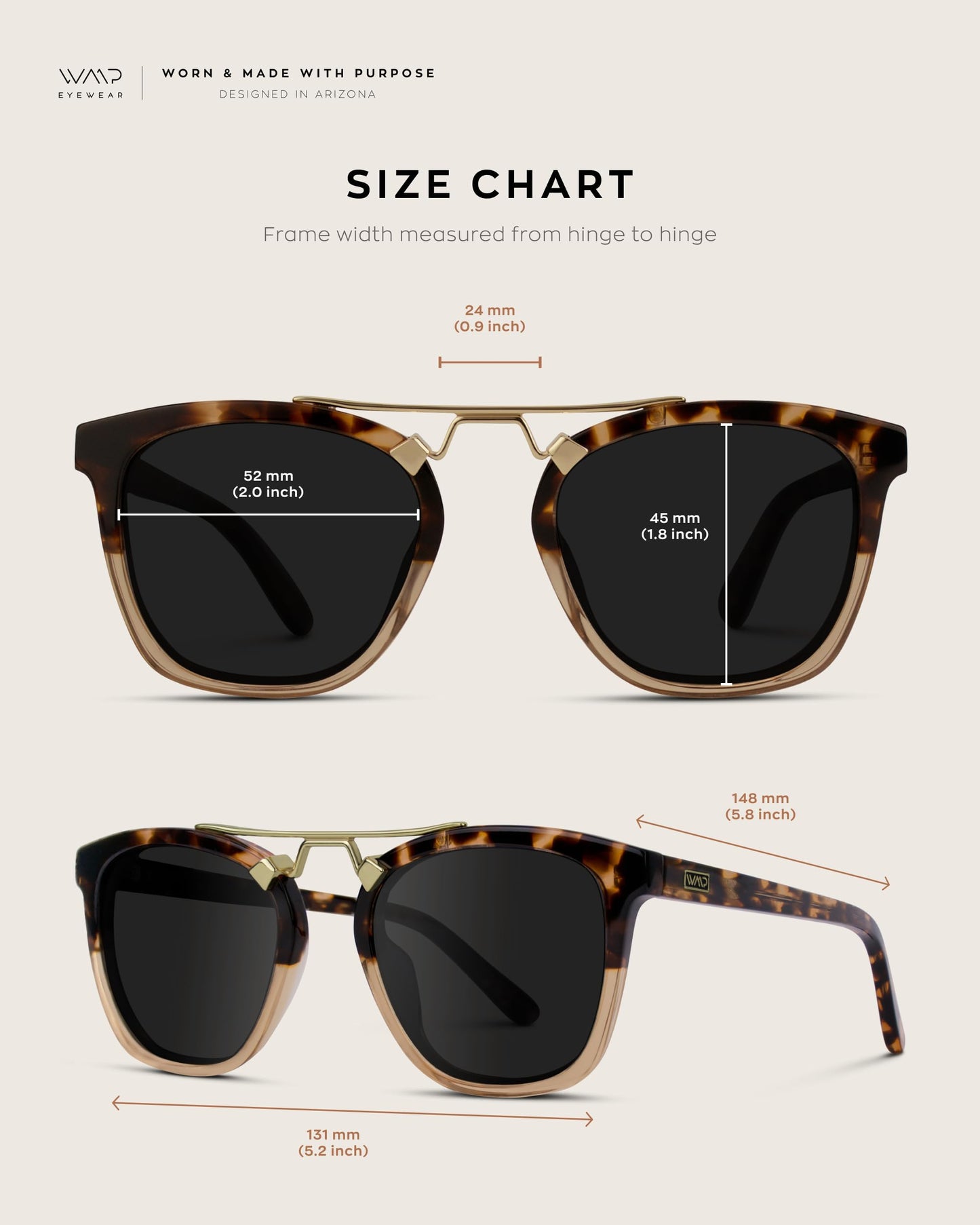 WearMe Pro WMP Eyewear - Women's Oversized Polarized Sunglasses: Square Vintage Style with Metal Double-Bar Bridge