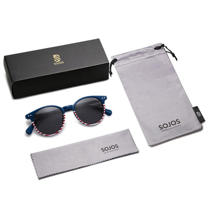 Small Round Classic Polarized Sunglasses for Women Men Vintage Style UV400 Lens SJ2113