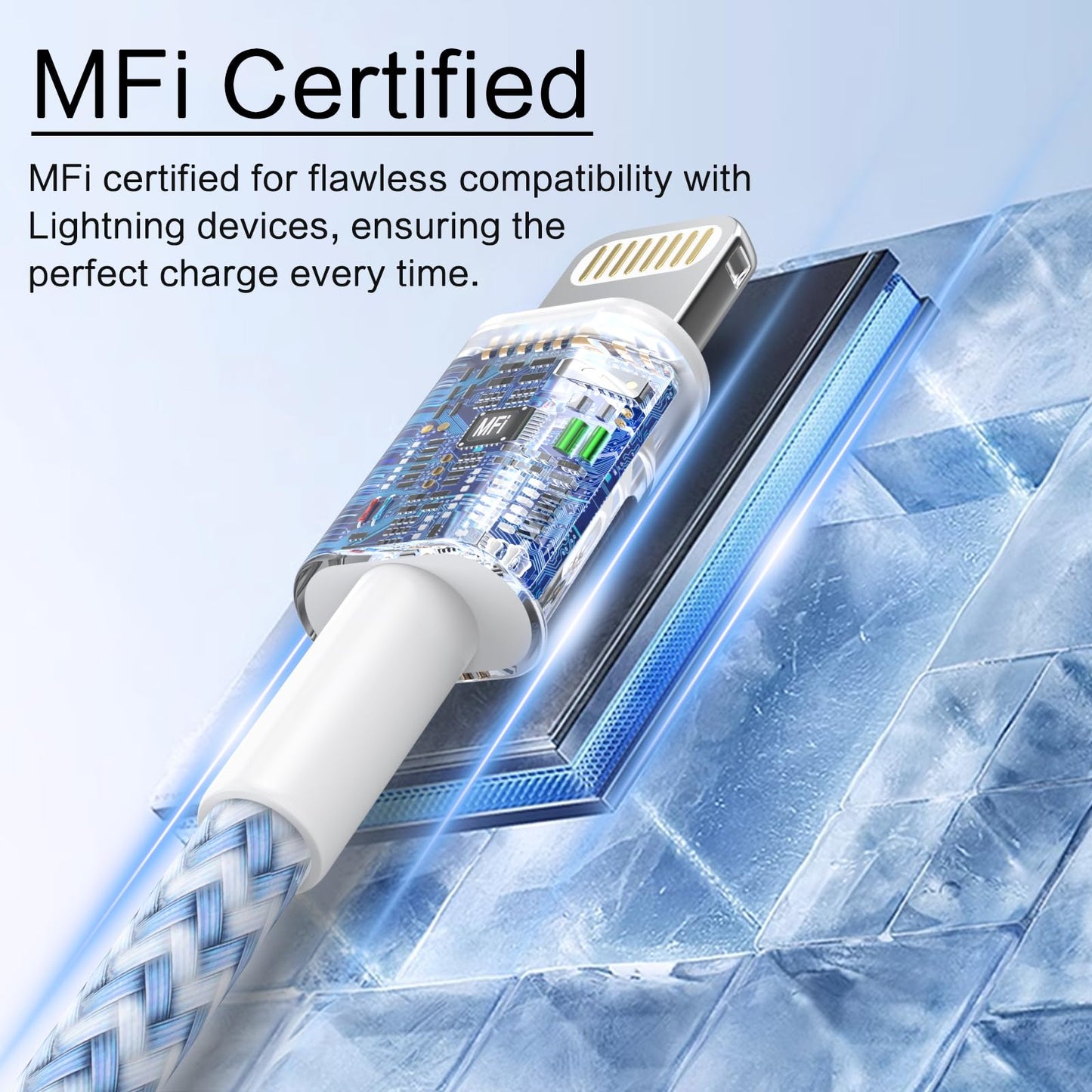 [Apple MFi Certified] 6Pack 3/3/6/6/6/10 FT iPhone Charger Nylon Braided Fast Charging Lightning Cable Compatible iPhone 14 Pro/13 mini/13/12/11 Pro MAX/XR/XS/8/7/Plus/6S/SE/iPad