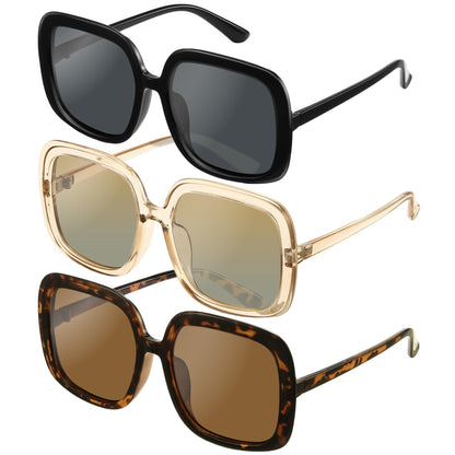 Oversized Polarized Sunglasses Women, Trendy Retro Sun Glasses