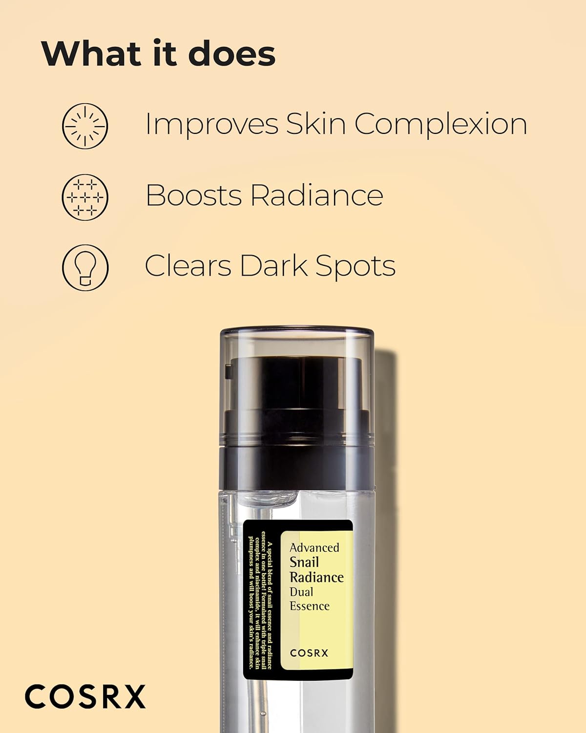 COSRX Niacinamide 5% + Snail Mucin 74% Dual Essence, Anti Aging Face Serum for Dull Skin, Mothers day gifts for mom, Sensitive Skin, Not Tested on Animals, Korean Skin Care, 2.70 fl.oz / 80ml