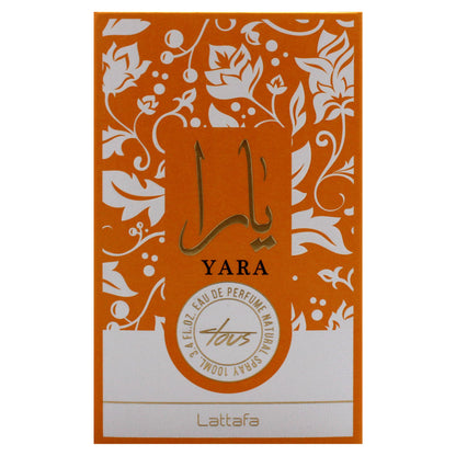 Lattafa Yara - Vanilla, Gourmand, Fruity, Floral - Eau de Parfum Long-Lasting Fragrance for Women, 3.40 Ounce / 100 ml