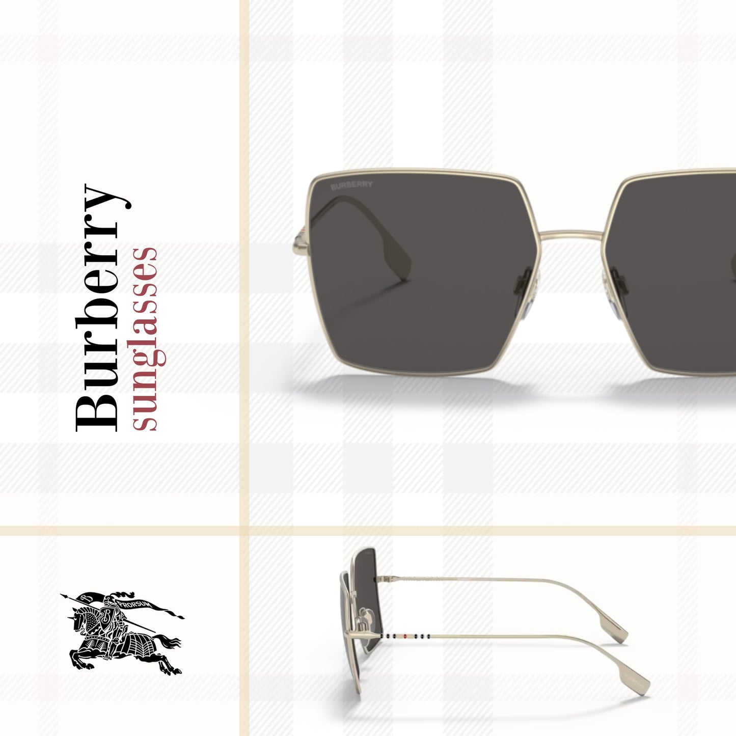 BURBERRY Daphne Square Sunglasses