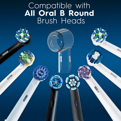 6 Pack Toothbrush Heads Dustproof Cover Compatible with Oral B, Fits for Oral-B iO Series, Pro 1000, 1500, 5000, 7500 Electric Toothbrush, Protects Brush Head and Convenient Travel