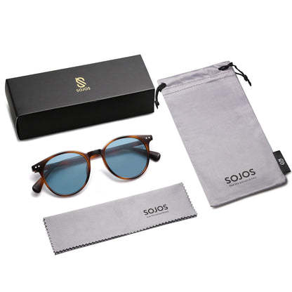 Small Round Classic Polarized Sunglasses for Women Men Vintage Style UV400 Lens SJ2113