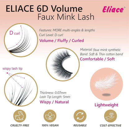 False Eyelashes Natural look Cat Eye Lashes Wispy Strips,6D Volume Mink lashes 30 Pairs 10 Mixed Styles Fake Eyelashes Pack, Wispy Eyelash Soft Reusable Dramatic Fluffy Beauty Lash