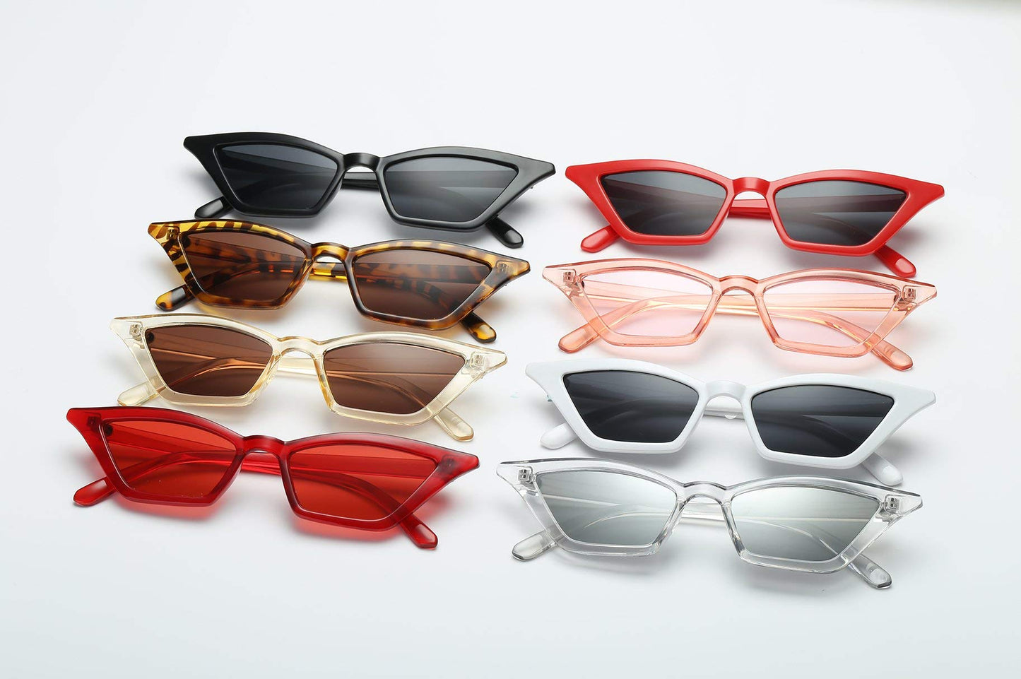 Small Cat Eye Sunglasses Vintage Square Shade Women Eyewear B2291