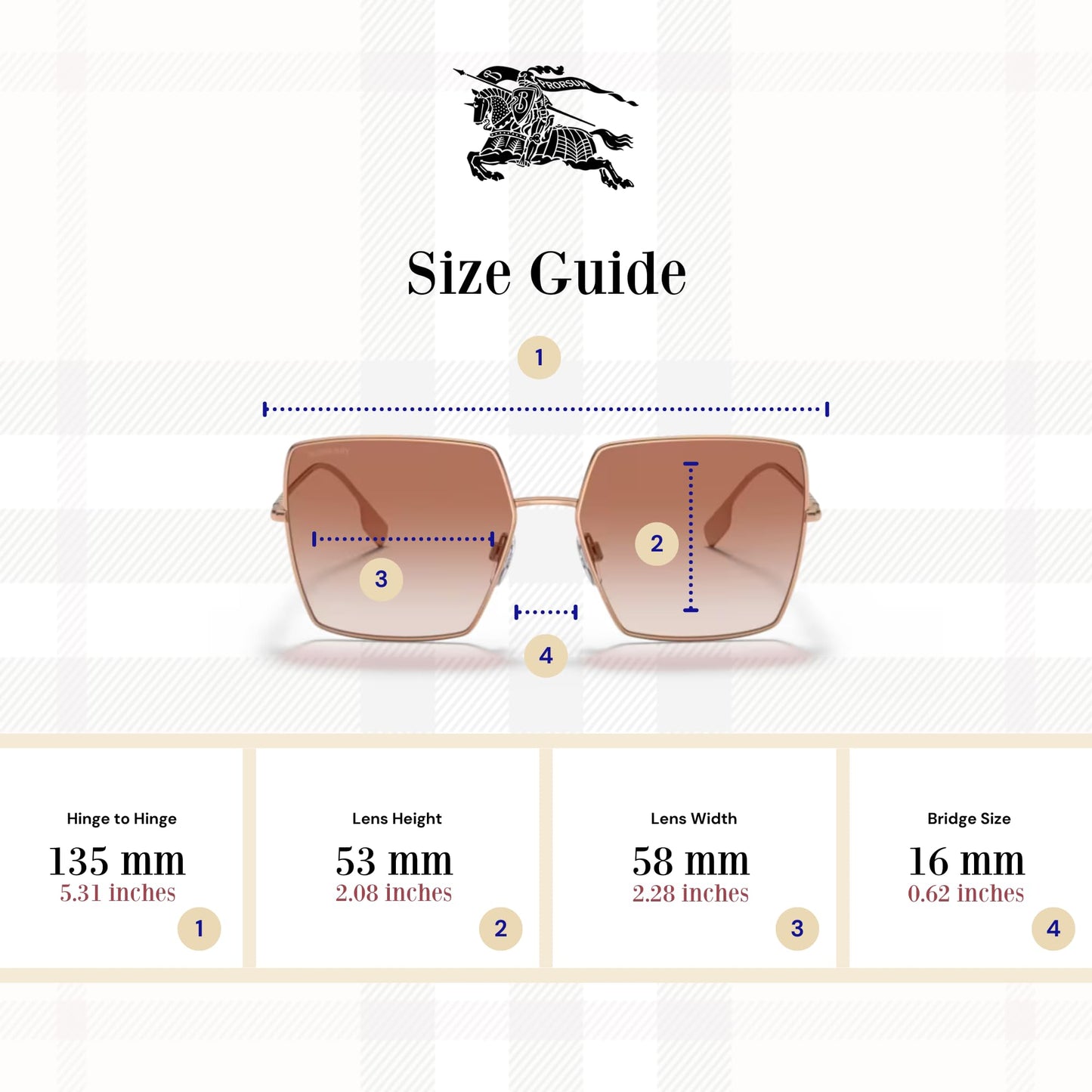 BURBERRY Daphne Square Sunglasses