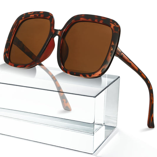 Oversized Polarized Sunglasses Women, Trendy Retro Sun Glasses