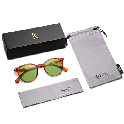 Small Round Classic Polarized Sunglasses for Women Men Vintage Style UV400 Lens SJ2113