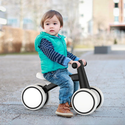 Baby Balance Bike for 1 Year Old Boys Girls 12-24 Month Toddler Balance Bike, 4 Wheels Toddler First Bike, First Birthday Gifts
