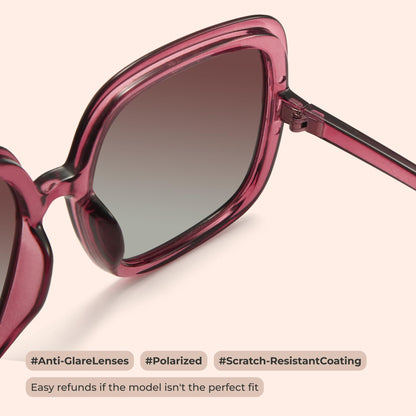 Oversized Polarized Sunglasses Women, Trendy Retro Sun Glasses